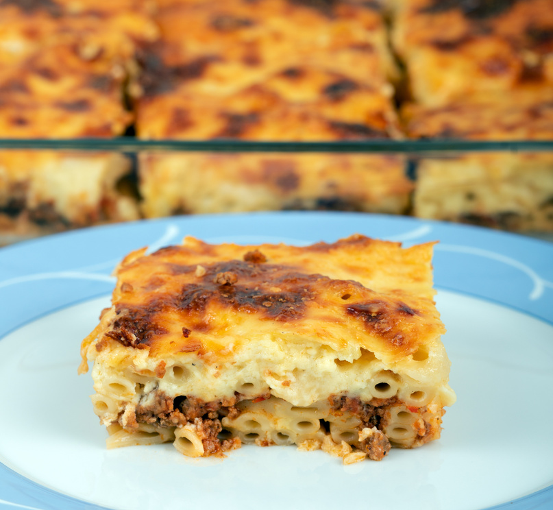 Pastitsio, traditional Greek food.