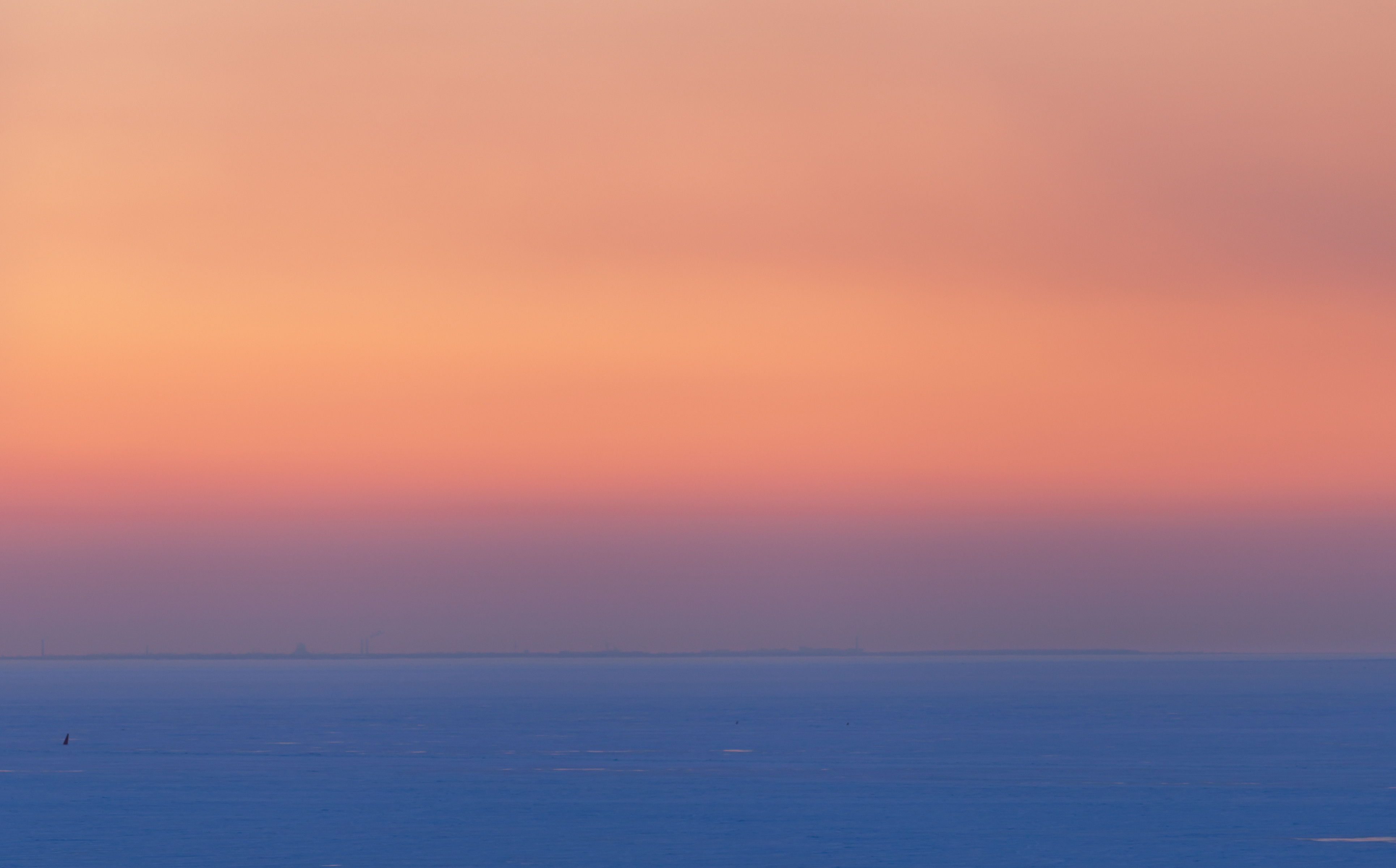 soft gradient sunset in winter