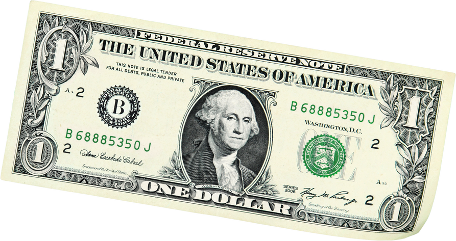 1 Dollar Bill - Isolated